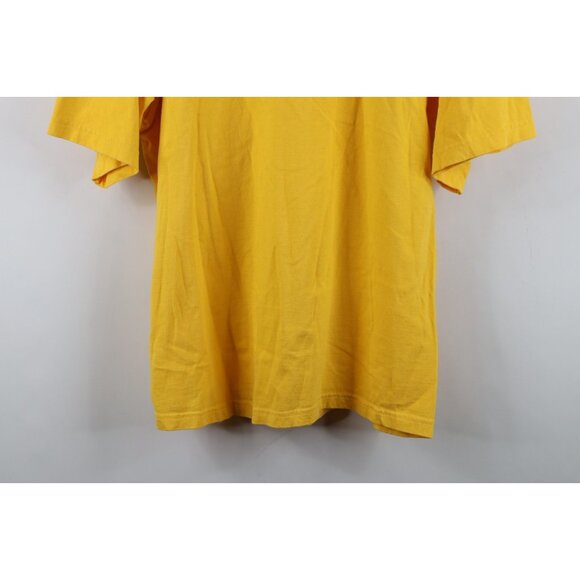 Vtg 90s Streetwear Mens XL Spell Out Anchorage Alaska USA Flag T-Shirt Yellow - Picture 9 of 9